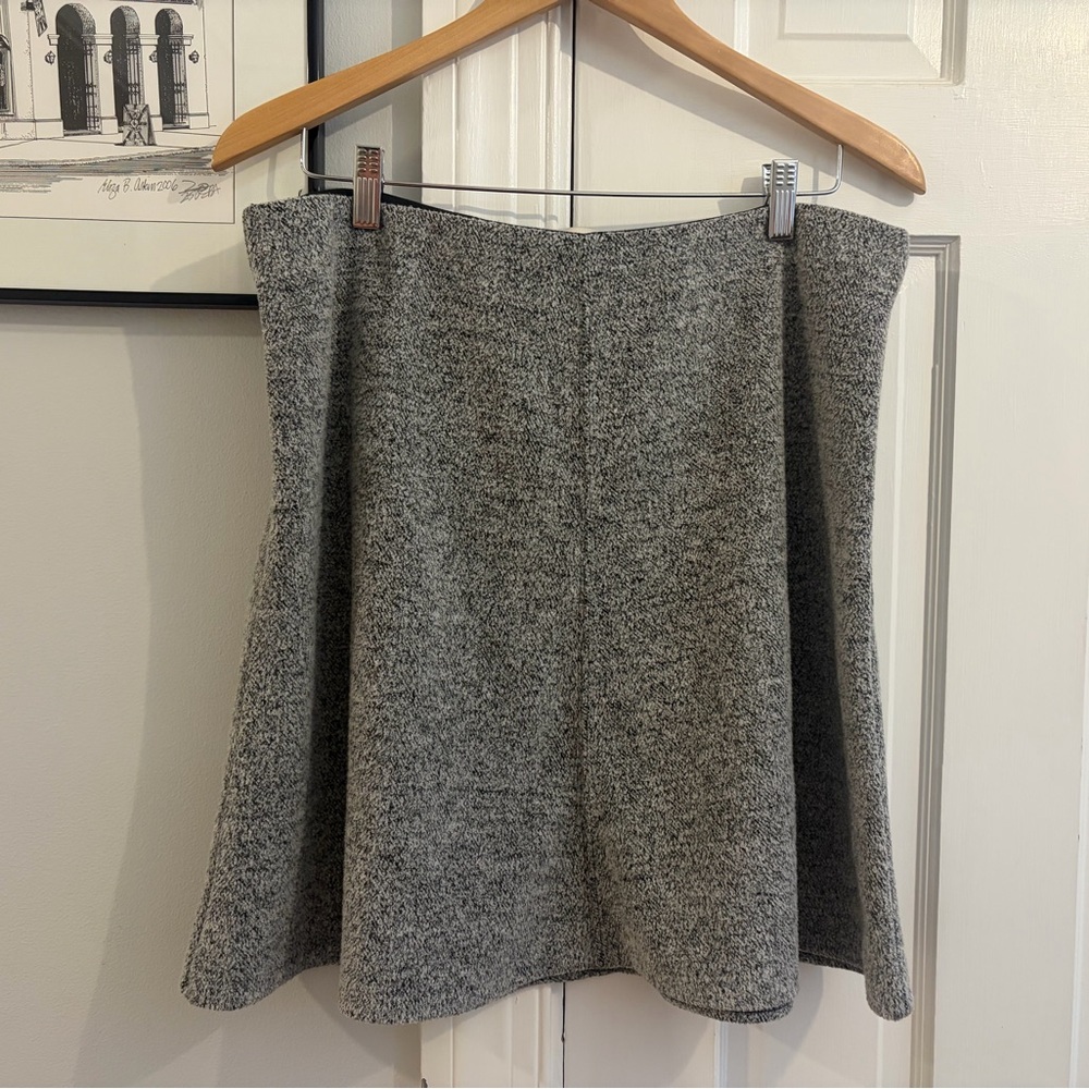 LOFT Heather Gray A-Line Skirt